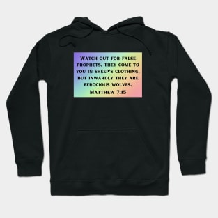 Bible Verse Matthew 7:15 Hoodie